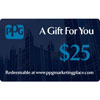 $ 25.00 GIFT CARD